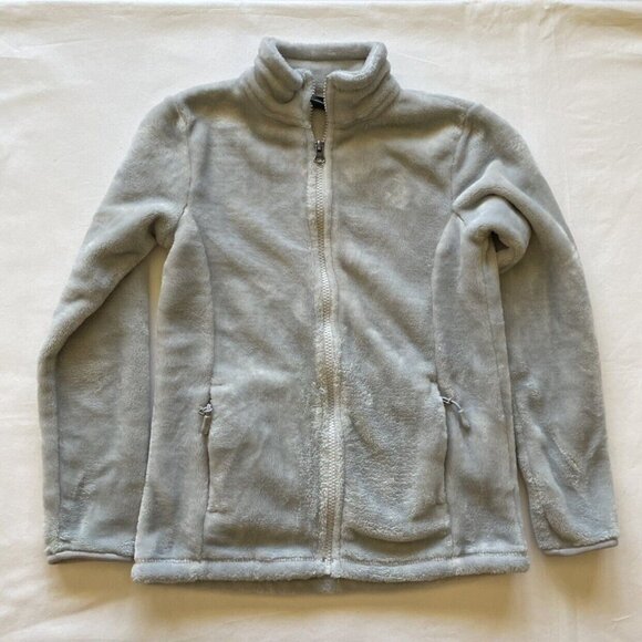 32 Degrees Heat Girls Gray Polyester Faux Fur Jacket Size 10/12 - Picture 2 of 6